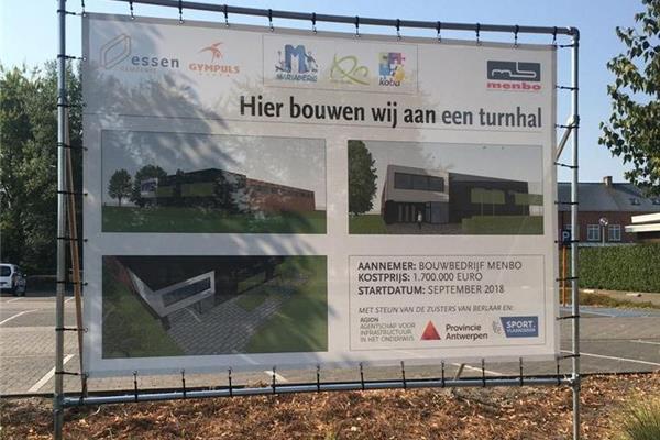 1 oktober start bouw turnhal